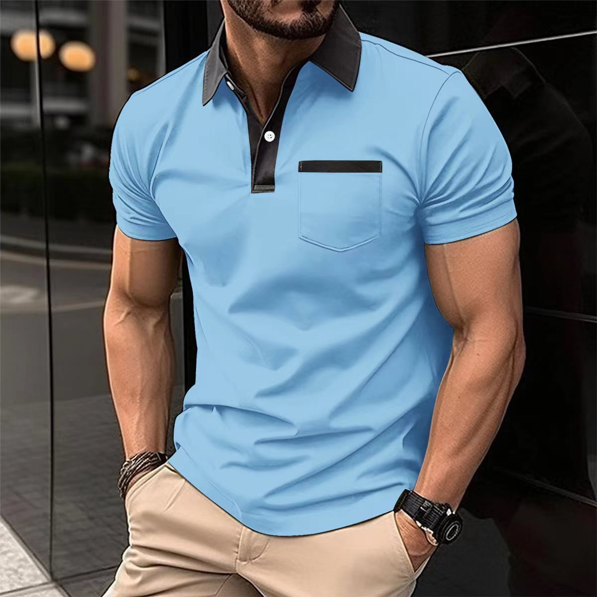 Slim Pocket Short-sleeved T-shirt