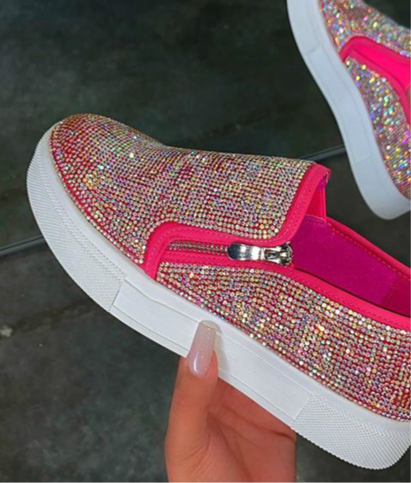 Rhinestone Flat Casual Shoes