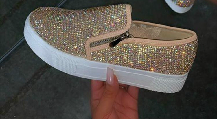 Rhinestone Flat Casual Shoes