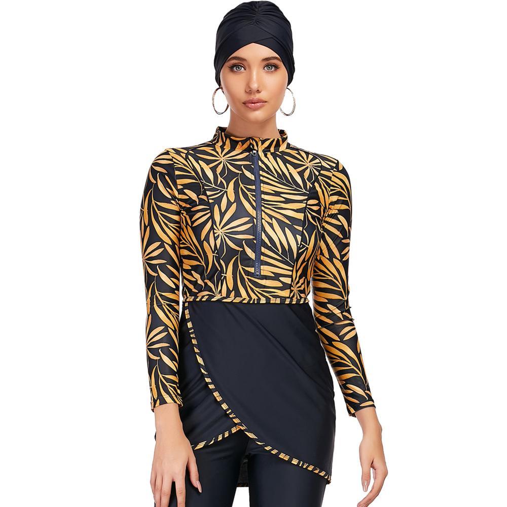Zipper Swimsuit Burkini Women