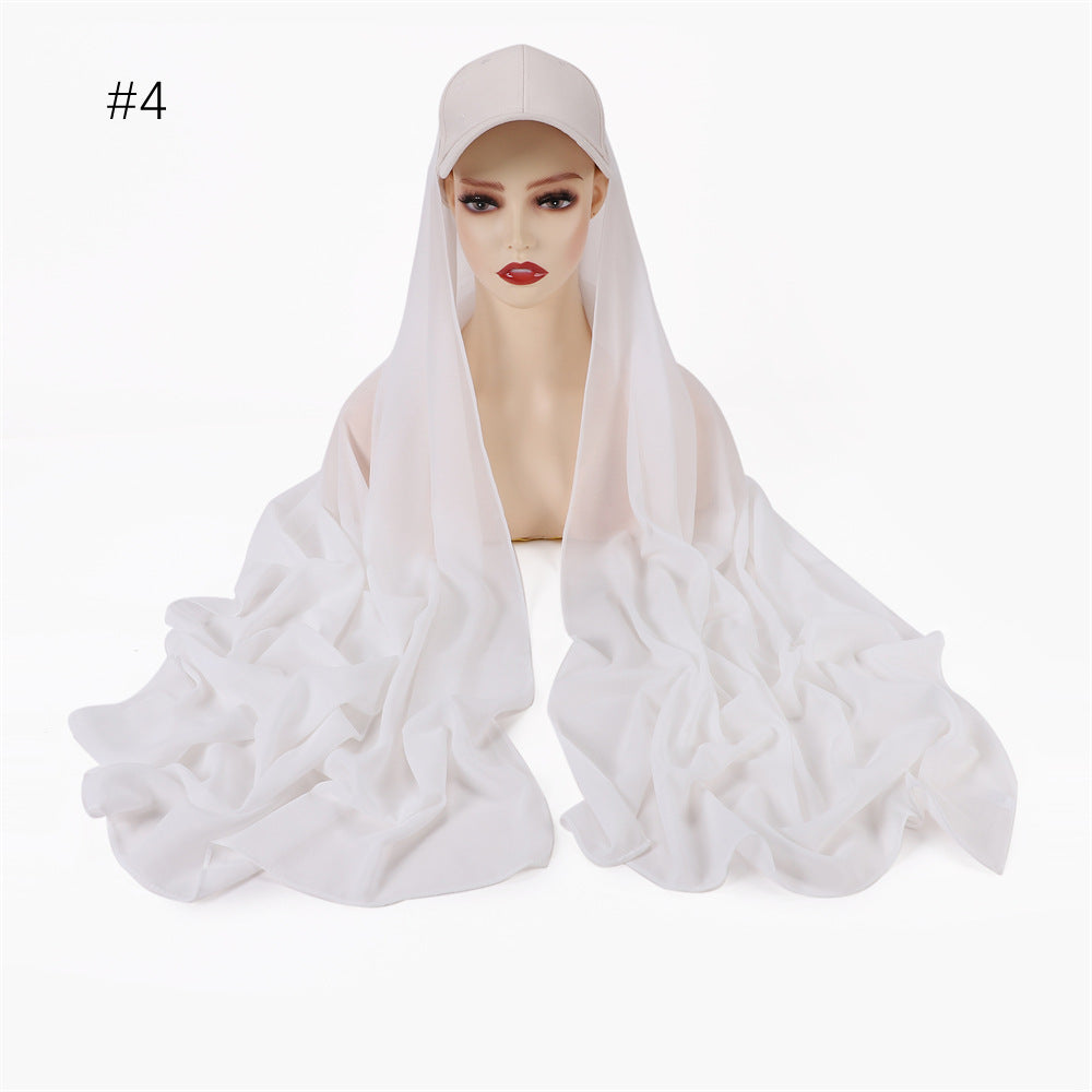 Fashion Personality 2-Piece Hijab Scarf And Hat