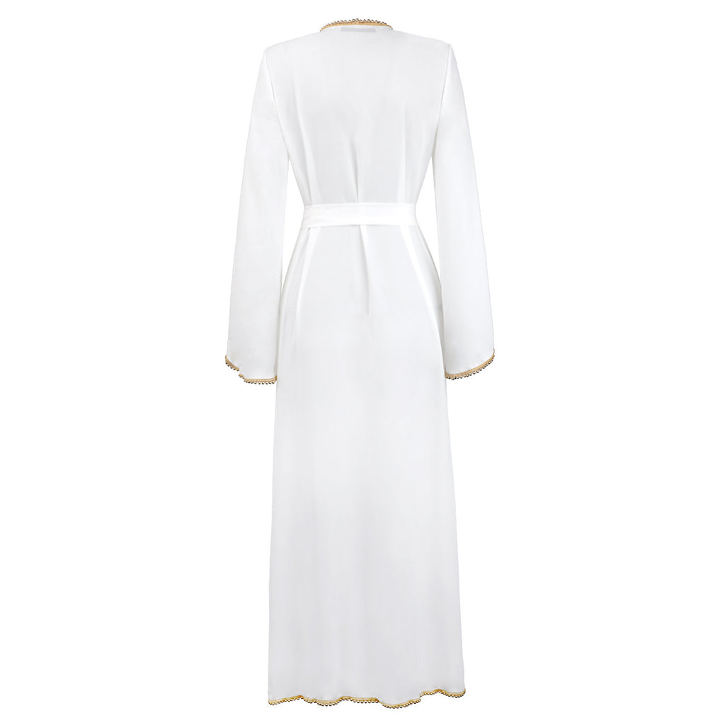 Bandage cardigan robe dress