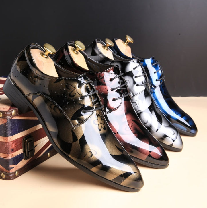 bright leather shoes
