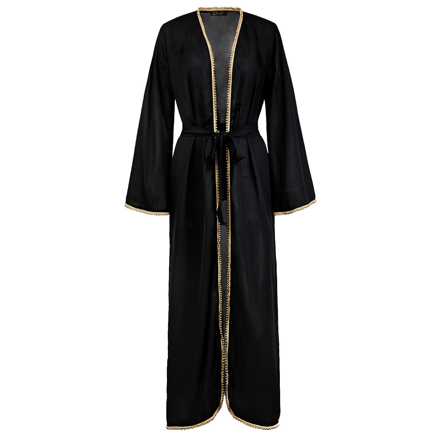 Bandage cardigan robe dress