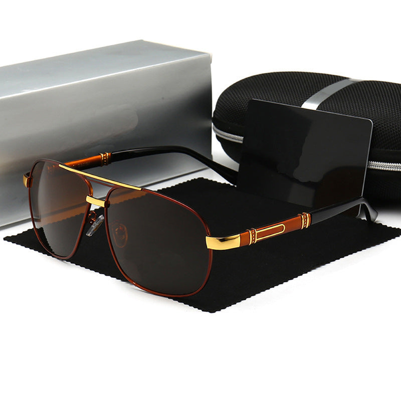 Men Sunglasses With Polarized Square Frames