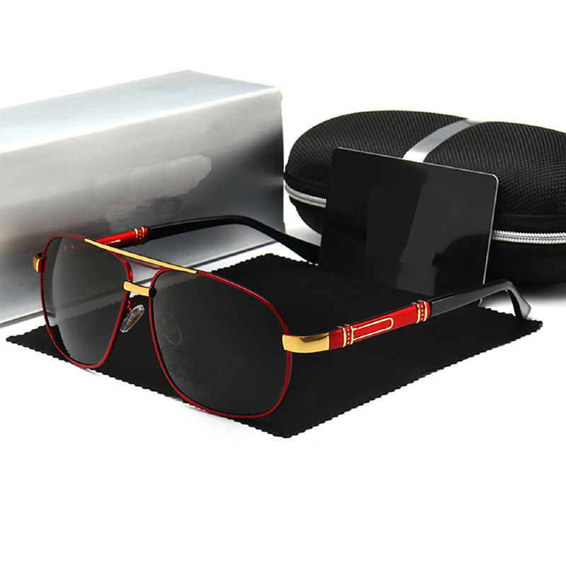 Men Sunglasses With Polarized Square Frames