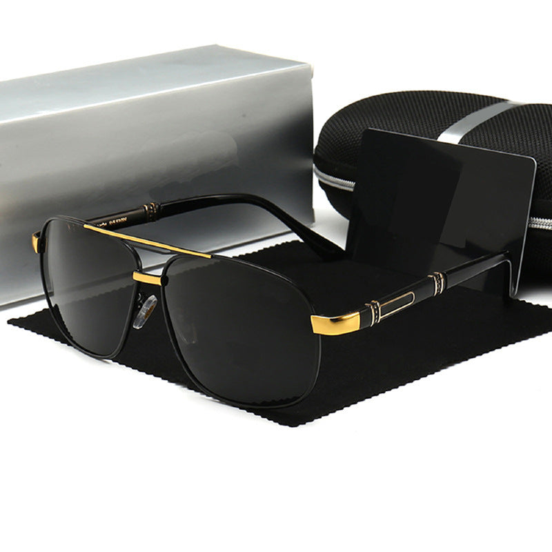 Men Sunglasses With Polarized Square Frames