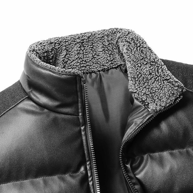 Leather Cotton Coat