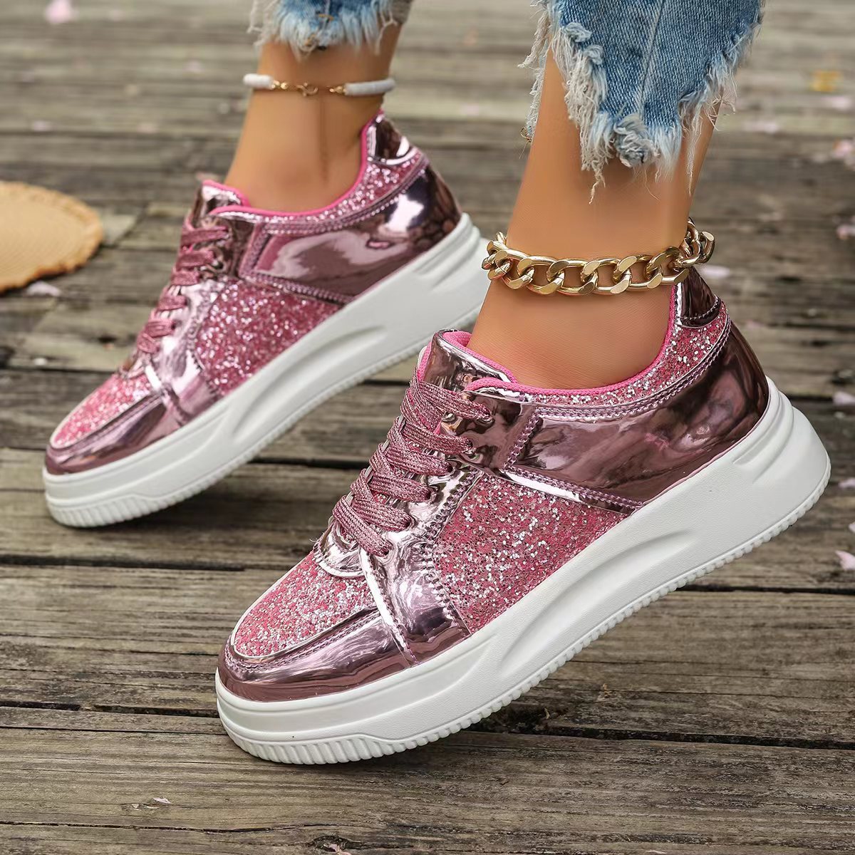 Thick Bottom Round Toe Shoes