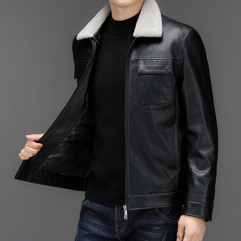 Casual Men's Leather Jacket