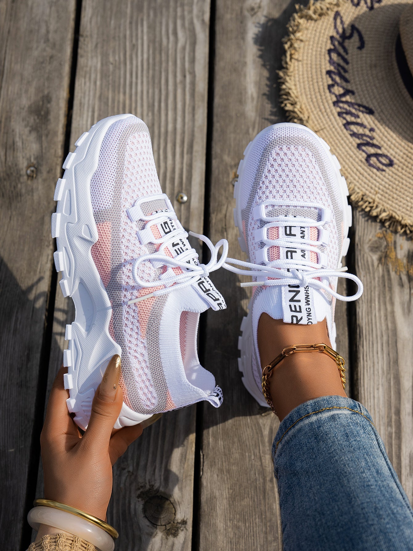 Breathable Lace-up Sneakers