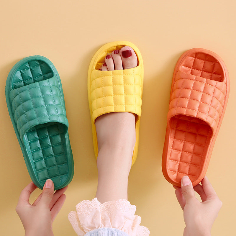 Couple Summer Slippers Bathroom Non-Slip Home Shoes