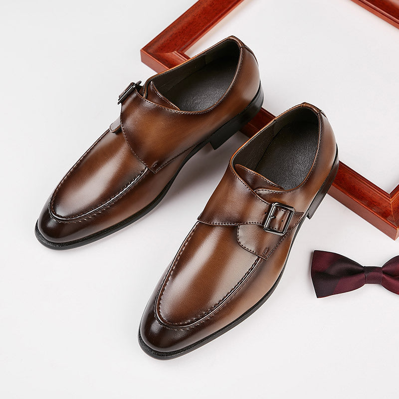 British Style Buckle Business Shoes Men