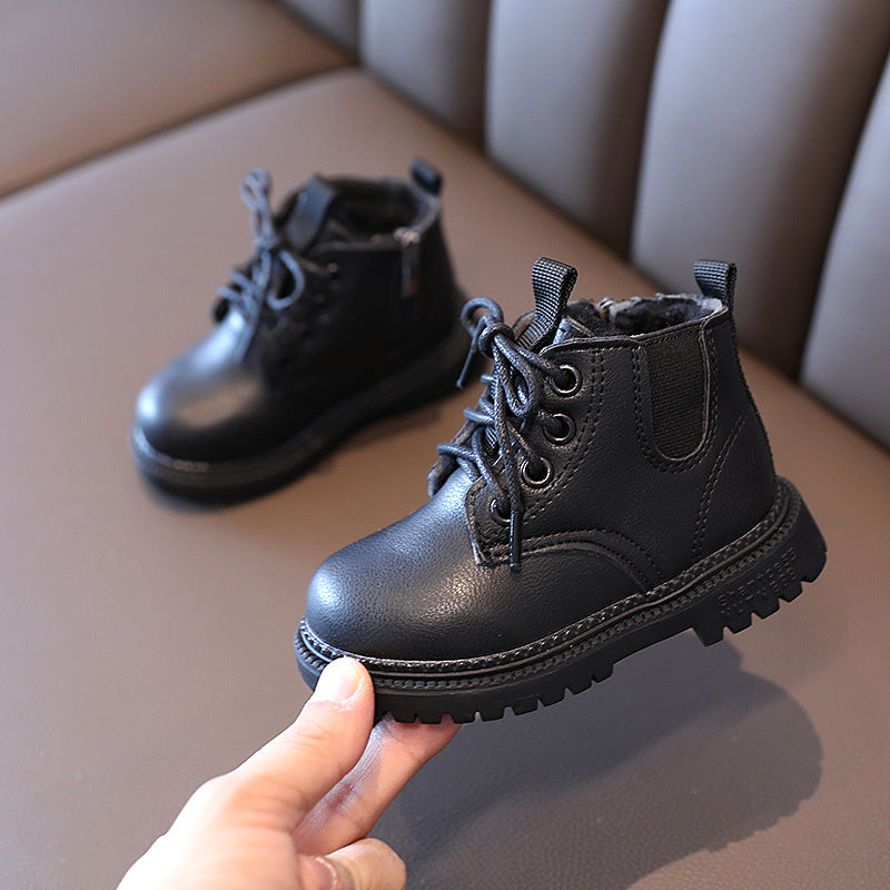 Kids Leather Boots Waterproof
