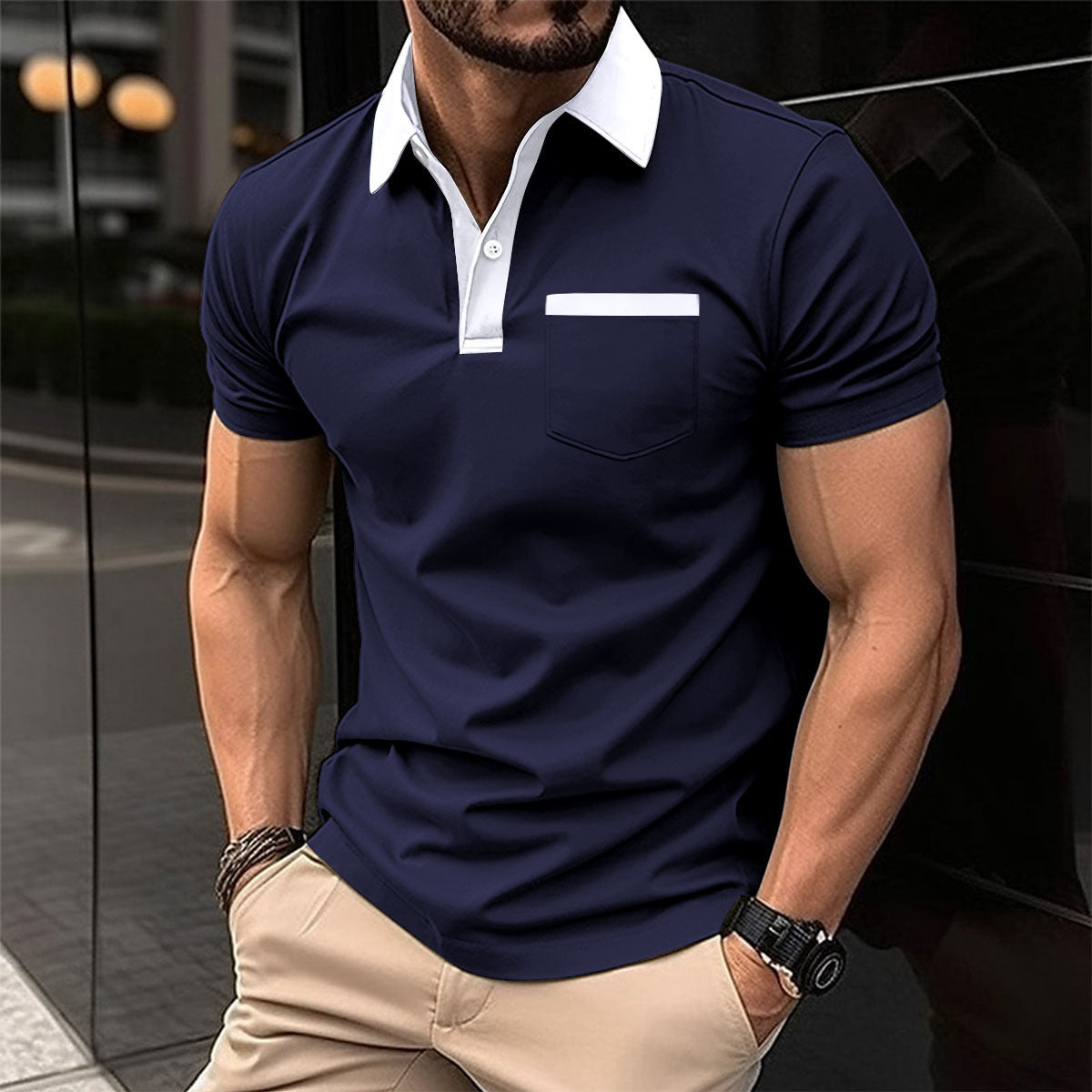 Slim Pocket Short-sleeved T-shirt