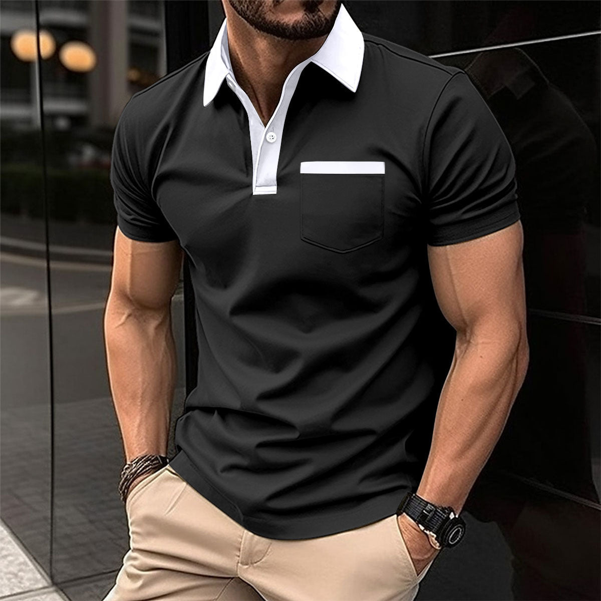 Slim Pocket Short-sleeved T-shirt