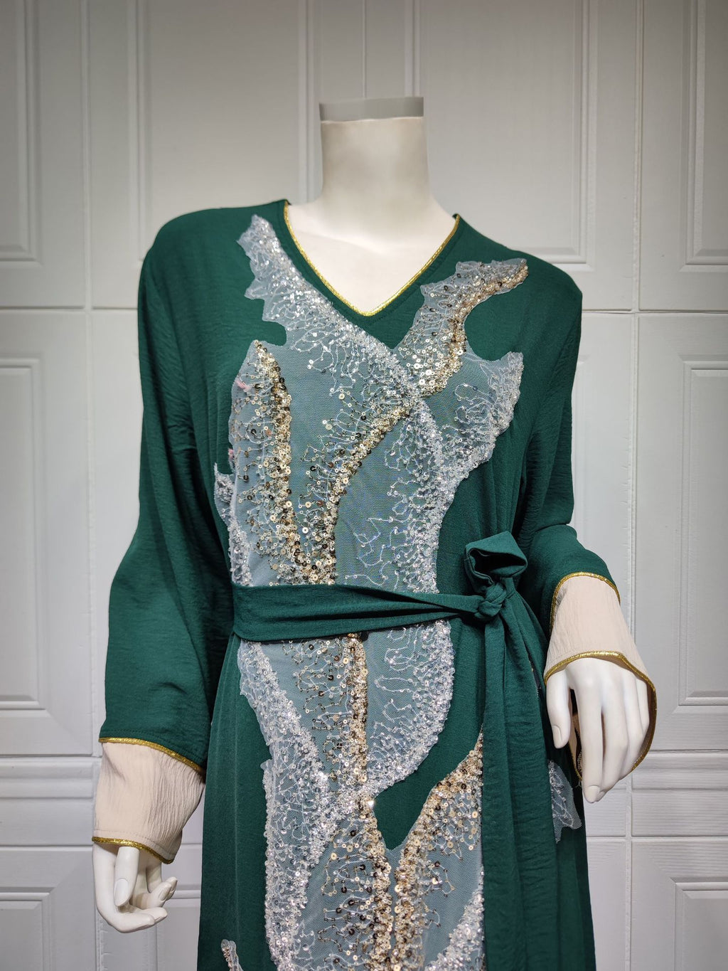 Robe Sequin Embroider Fashion