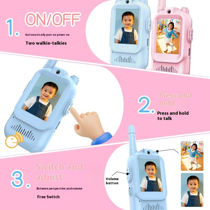 Mini Video Wireless Walkie Talkies For Kids Handheld.