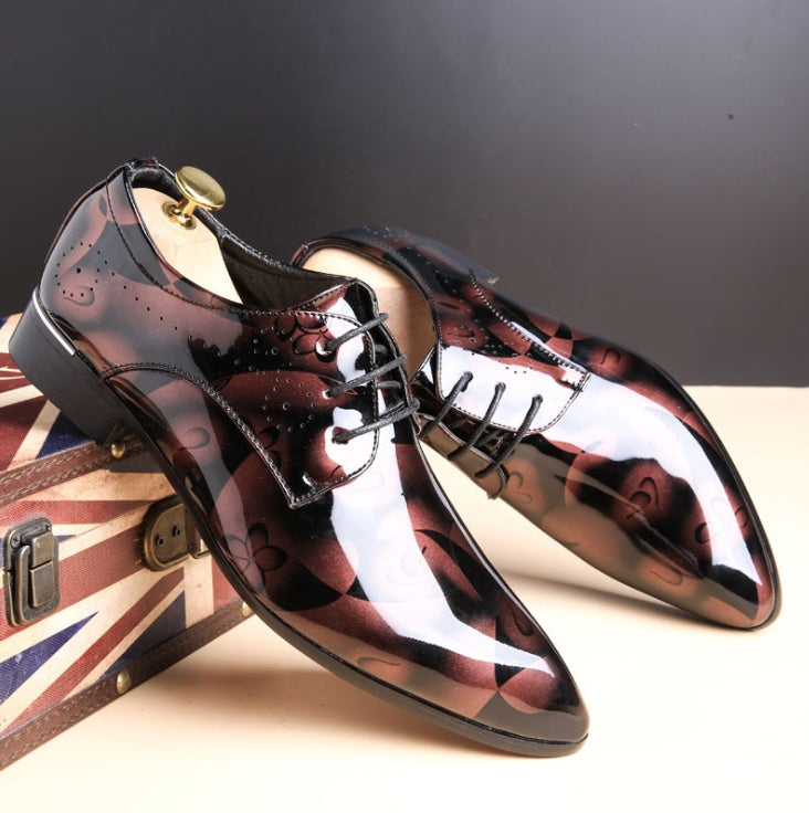 bright leather shoes