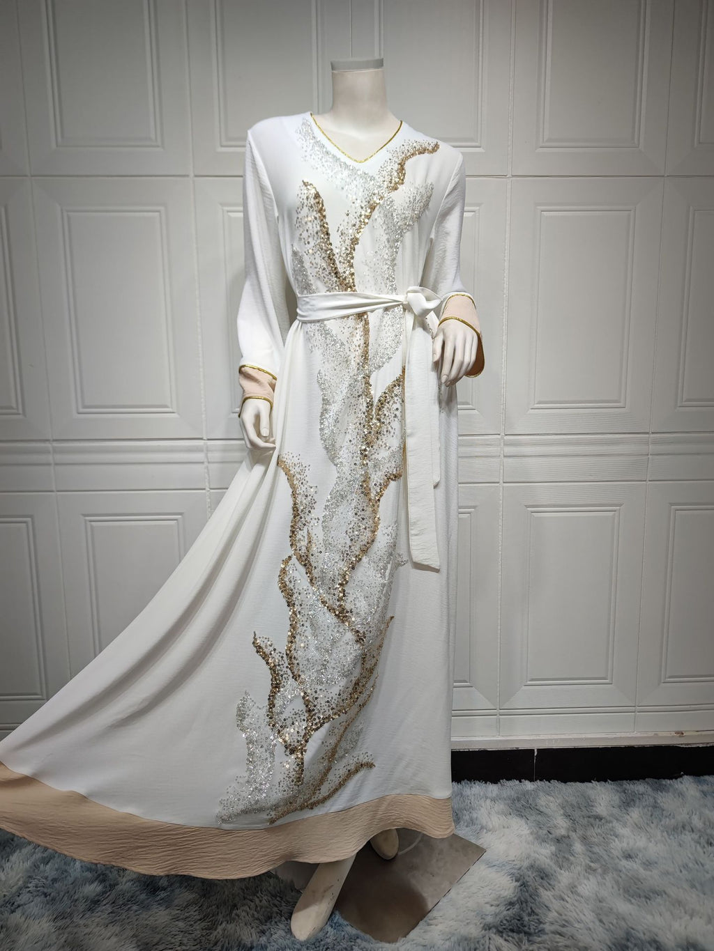 Robe Sequin Embroider Fashion