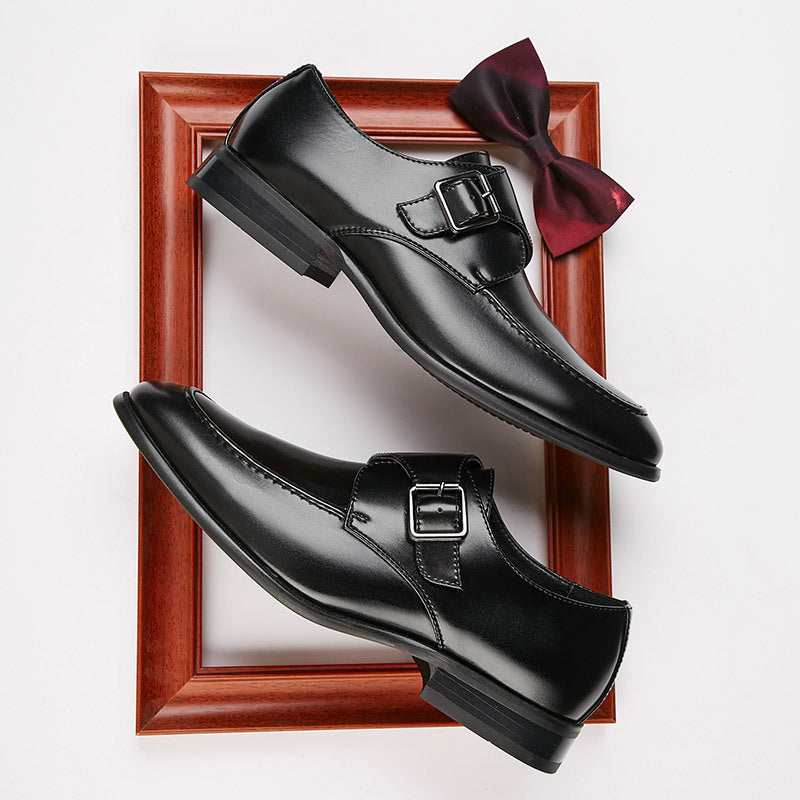 British Style Buckle Business Shoes Men