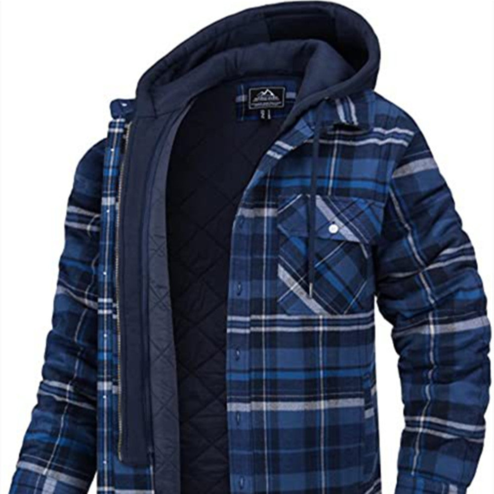 Plaid Hooded Jacket