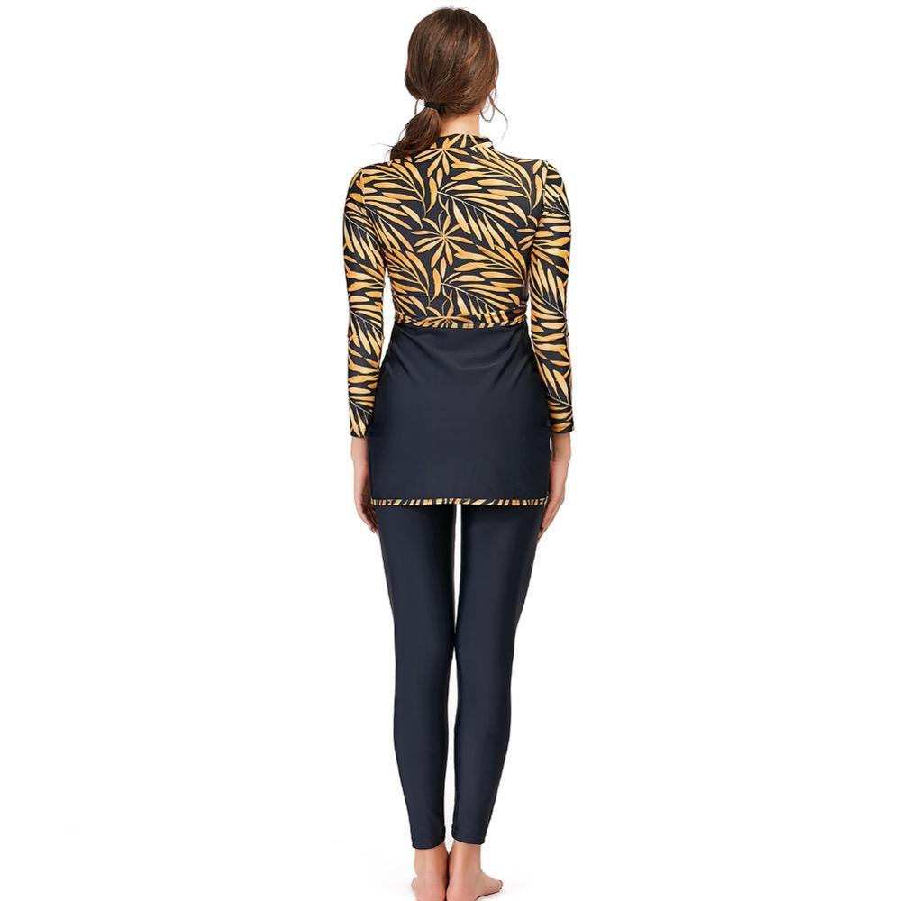 Zipper Swimsuit Burkini Women