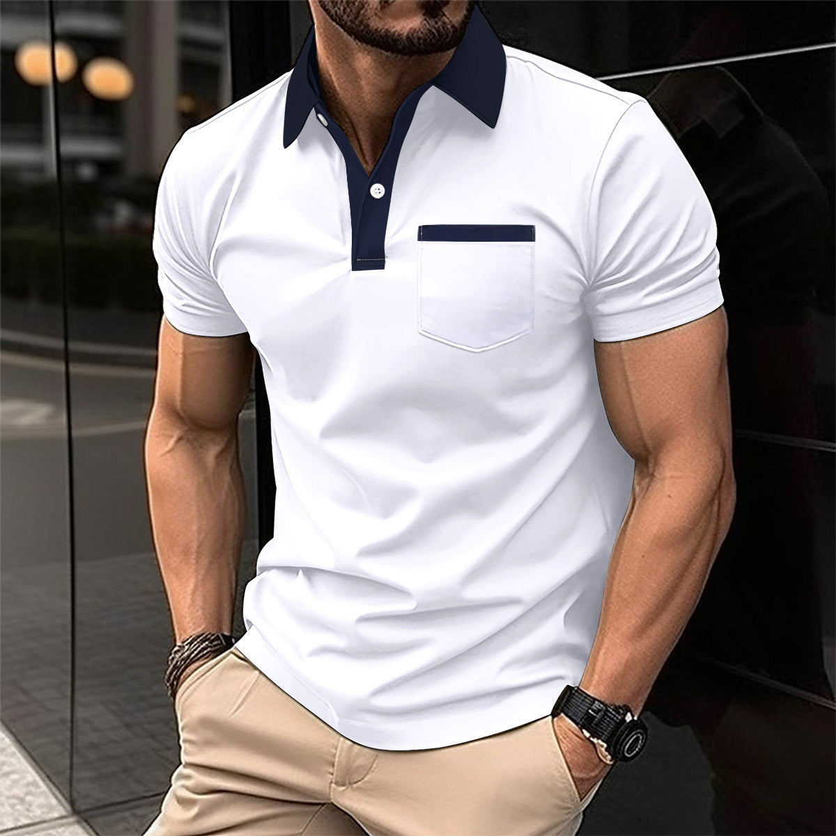 Slim Pocket Short-sleeved T-shirt