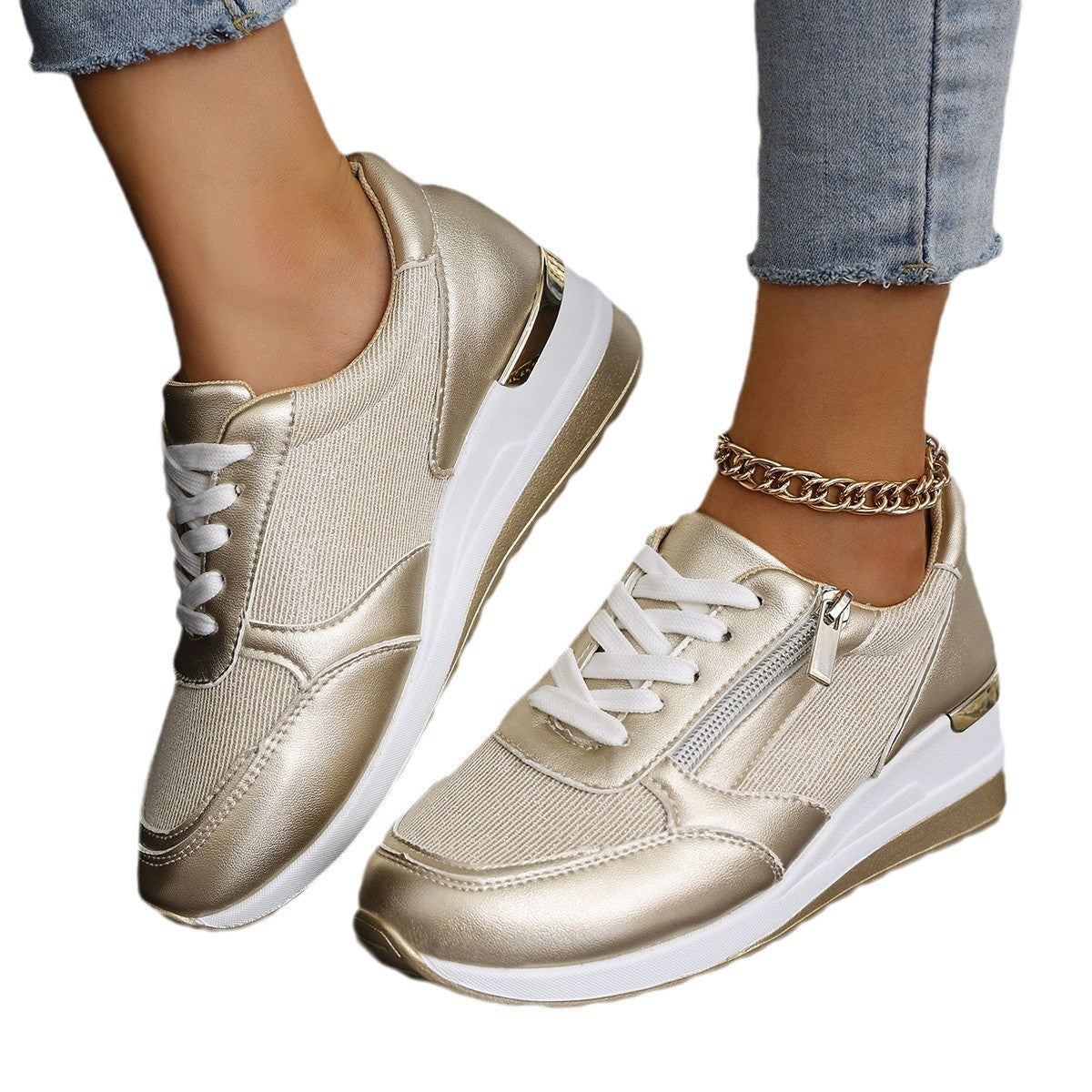 Thick-soled Shoes Walking Running Sports Sneakers