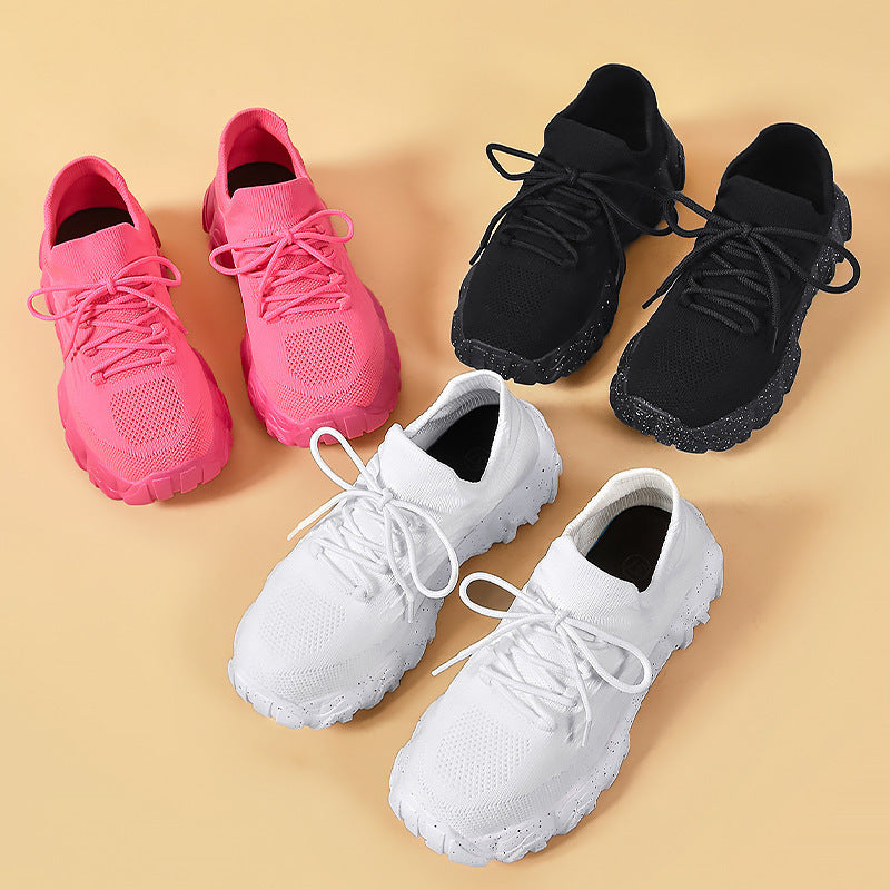 Lace-up Fly-knit Socks Shoes Fashion Trendy Sneakers