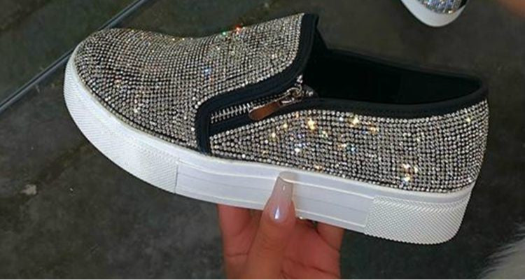 Rhinestone Flat Casual Shoes