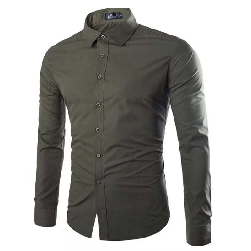 Casual Polo Collar Long Sleeves