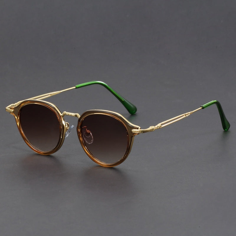 Metal Circle Frame Sunglasses UV Sun Glasses
