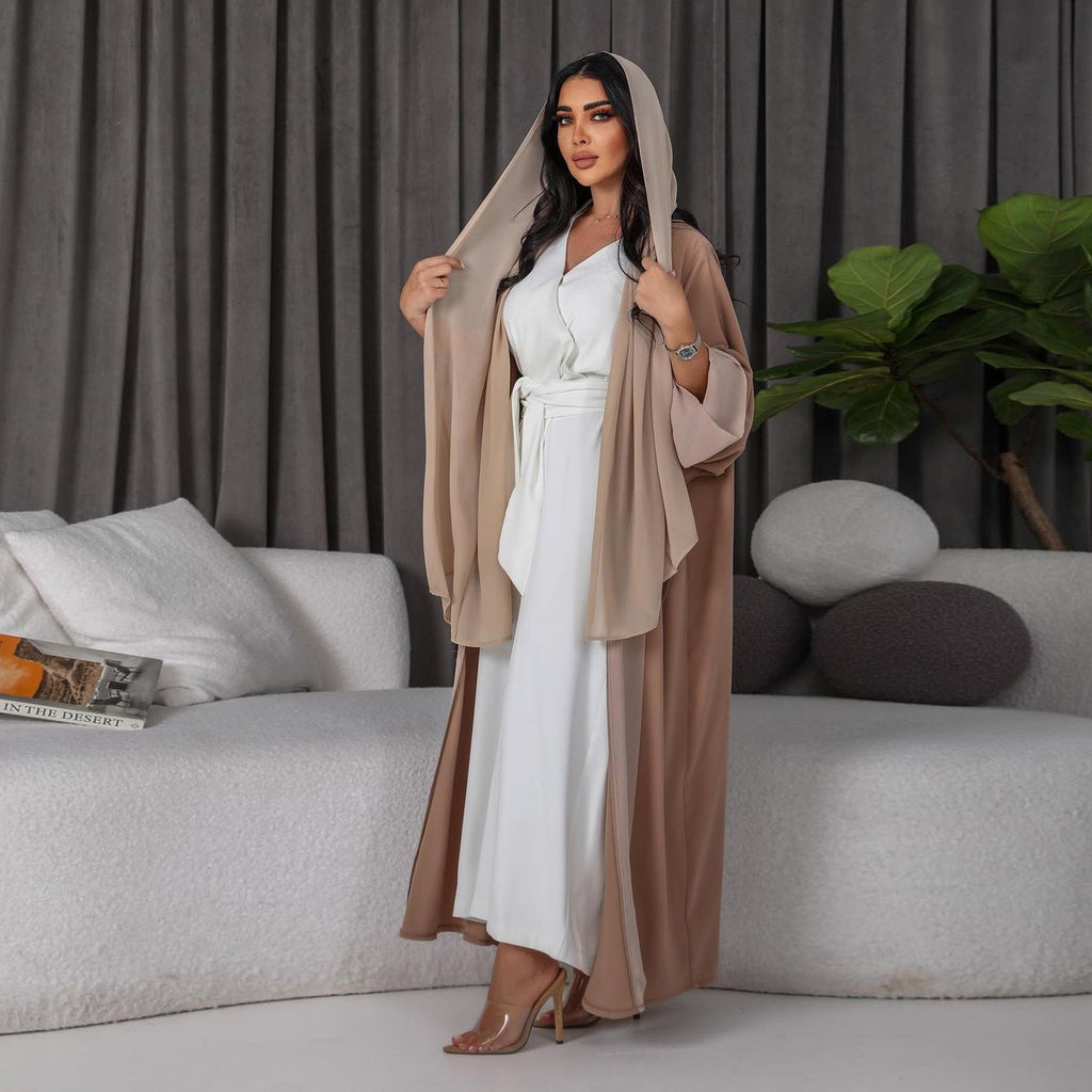 Cardigan Coat Chiffon Patchwork