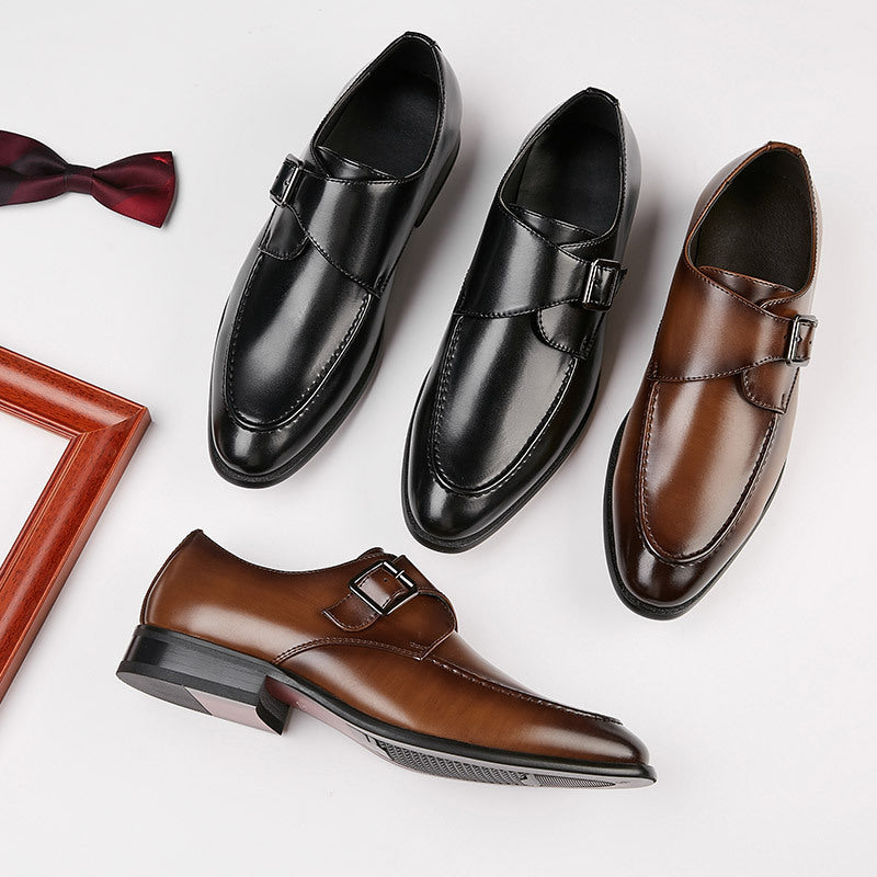 British Style Buckle Business Shoes Men