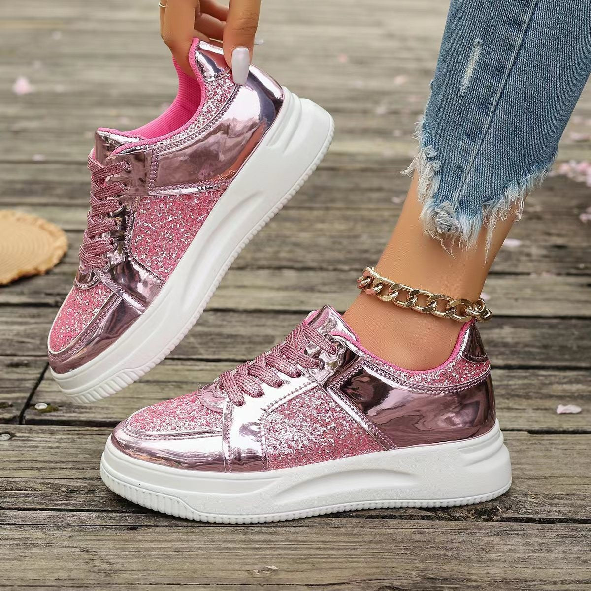 Thick Bottom Round Toe Shoes