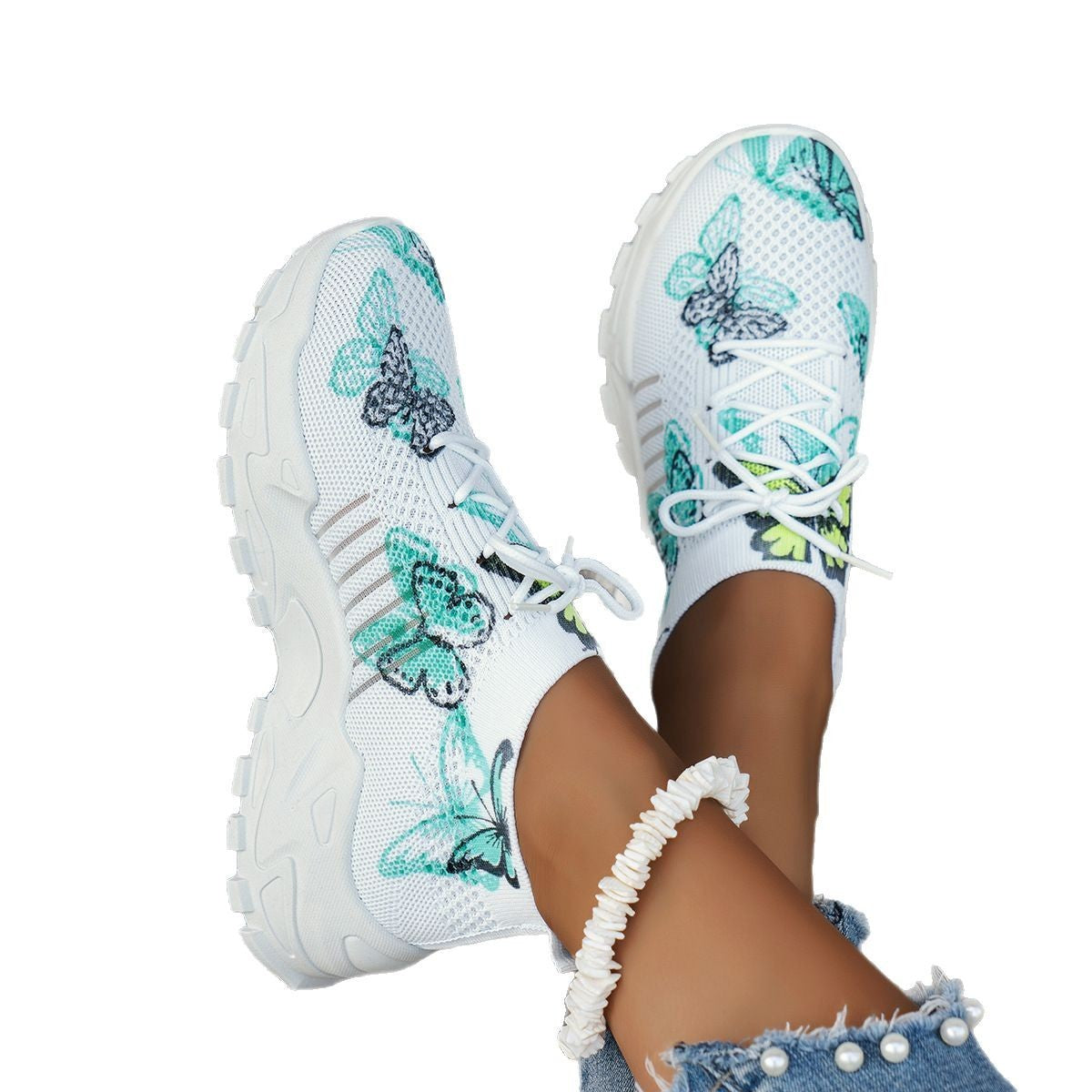 Butterfly Print Sneakers