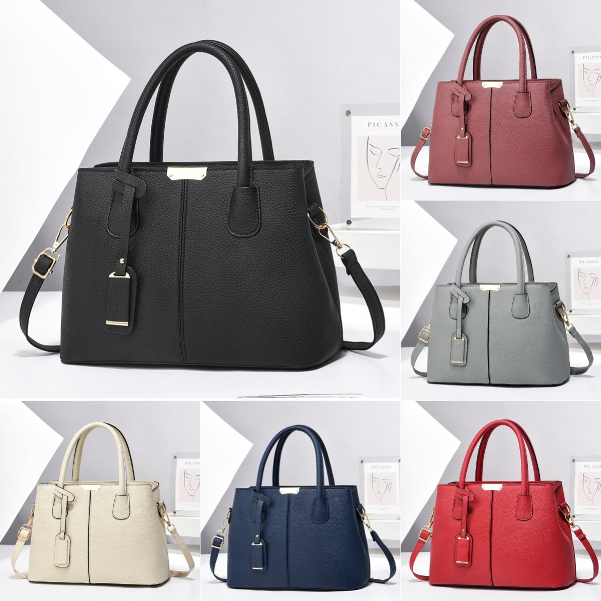 Women PU Leather Handbags Ladies