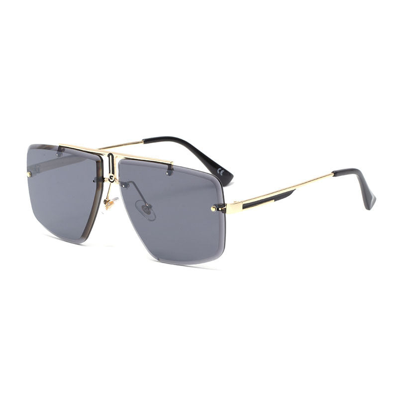 Rimless Cut-edge Square Sunglasses