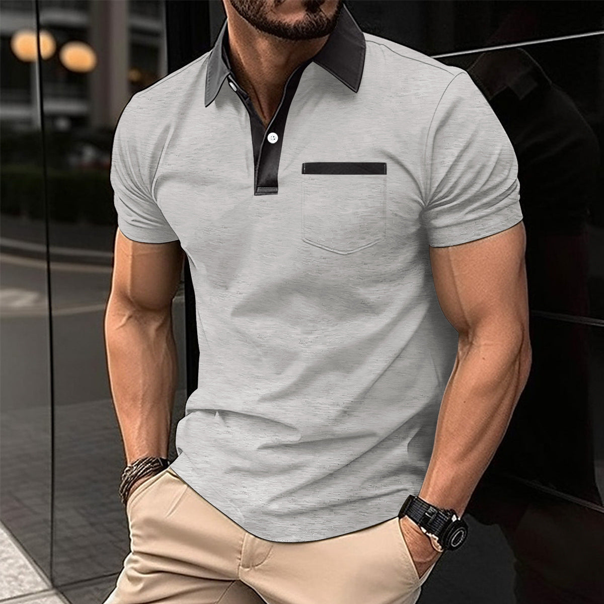 Slim Pocket Short-sleeved T-shirt