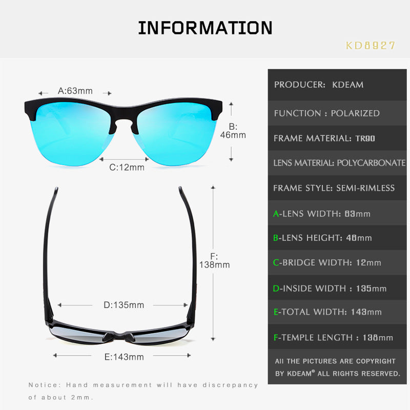 TR90 Half-frame Polarized Sunglasses