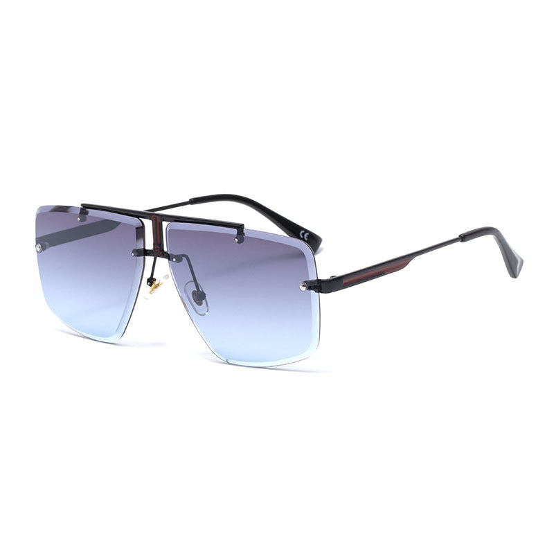 Rimless Cut-edge Square Sunglasses