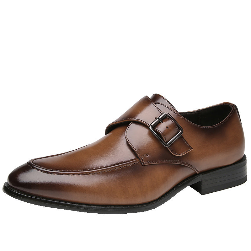 British Style Buckle Business Shoes Men