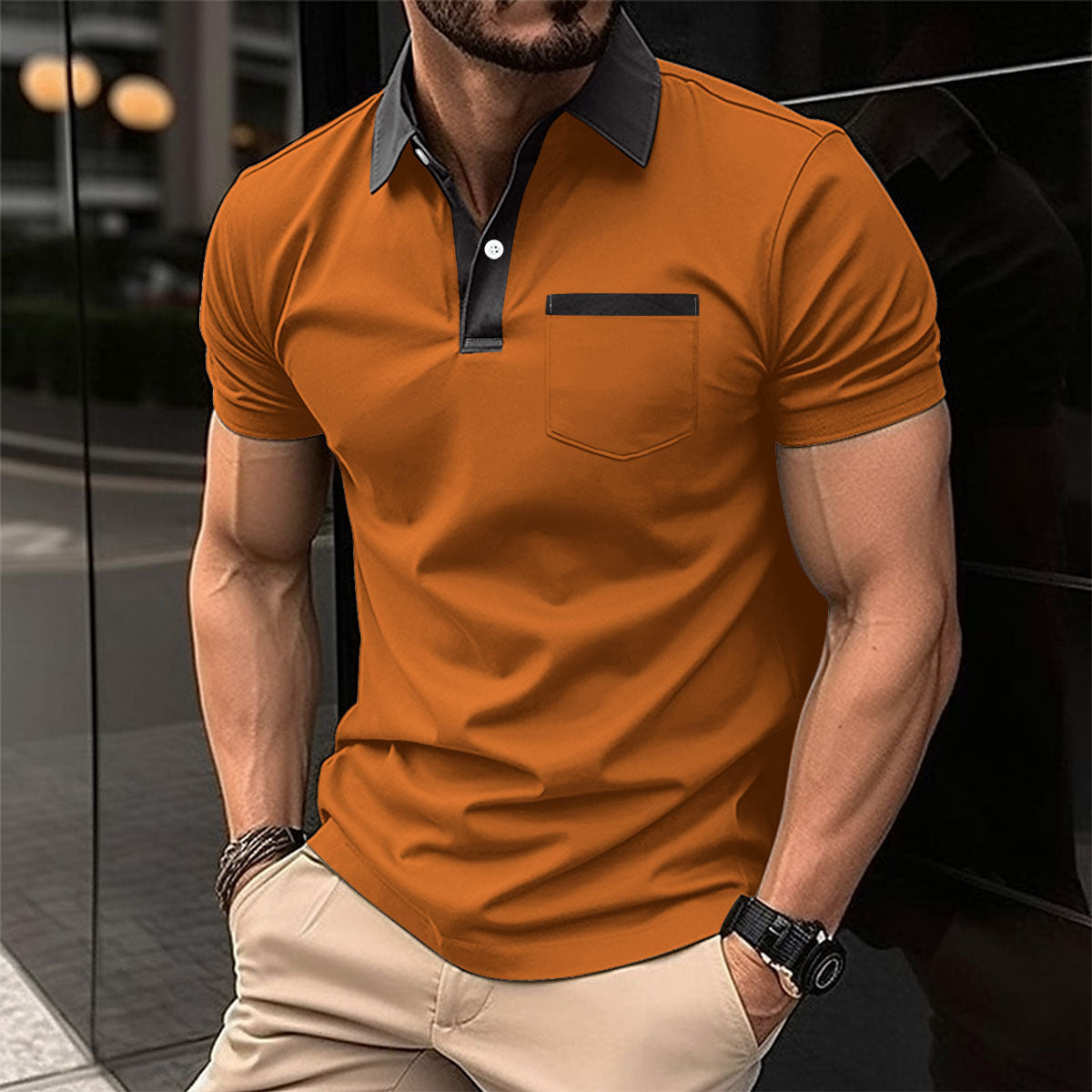 Slim Pocket Short-sleeved T-shirt