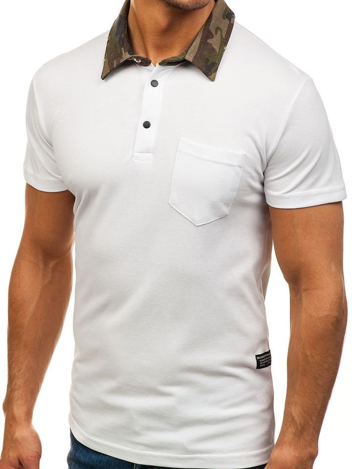 Men's Solid Color POLO Shirt Camouflage