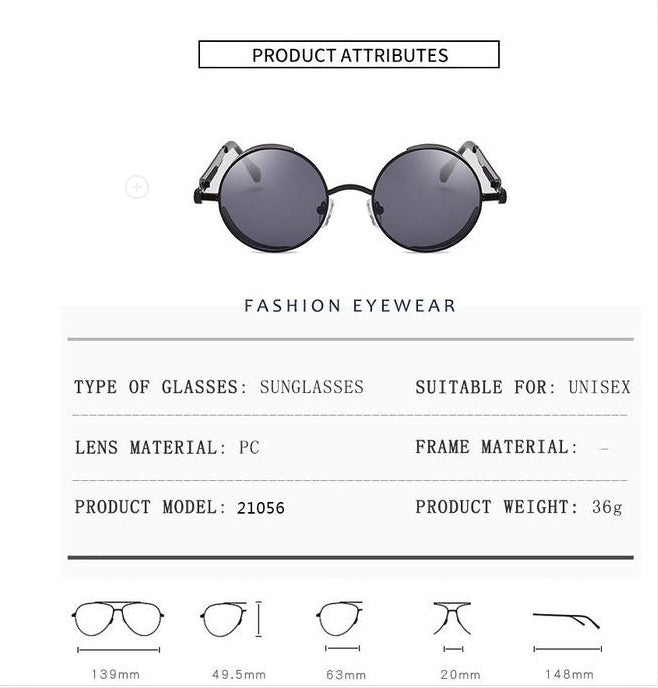 Classic Gothic Steampunk Sunglasses Polarized