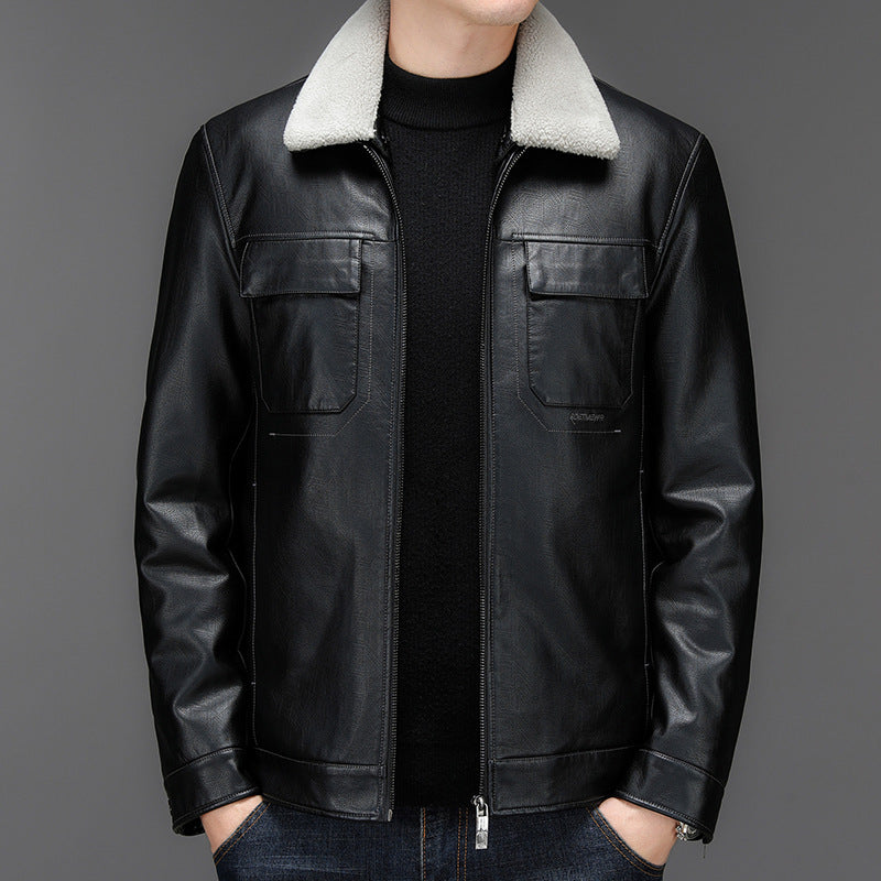 Casual Men's Leather Jacket