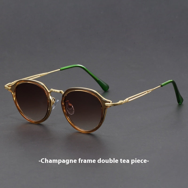 Metal Circle Frame Sunglasses UV Sun Glasses