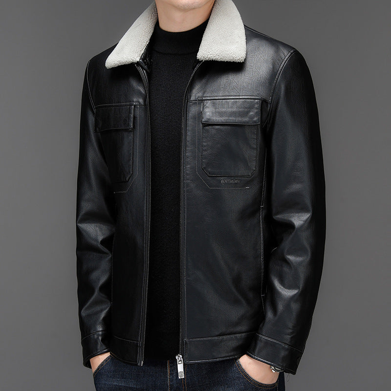 Casual Men's Leather Jacket