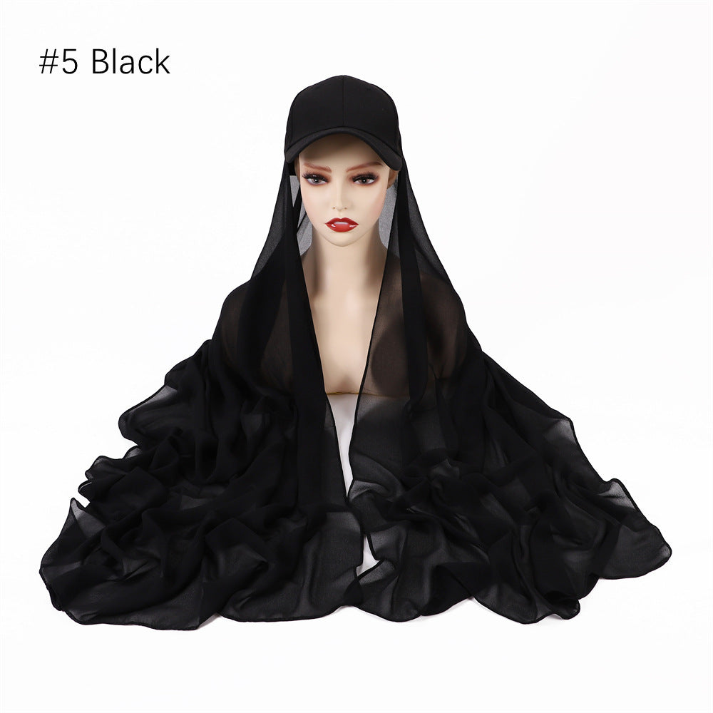 Fashion Personality 2-Piece Hijab Scarf And Hat